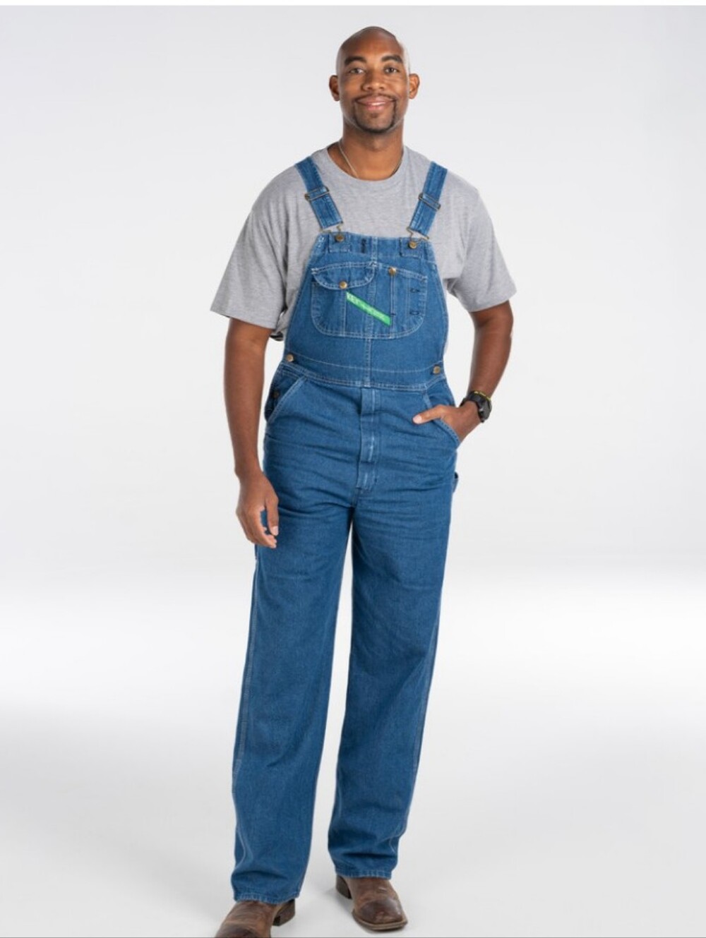 💥 VINTAGE 90s KEY IMPERIAL Heavyweight Denim Overalls Dungarees 💥
